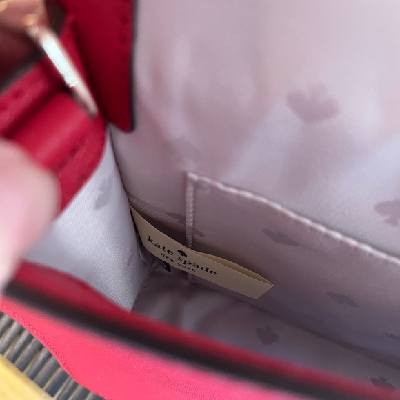 Kate Spade New York Red Madison Flap Convertible Crossbody Bag - Picture 7 of 11